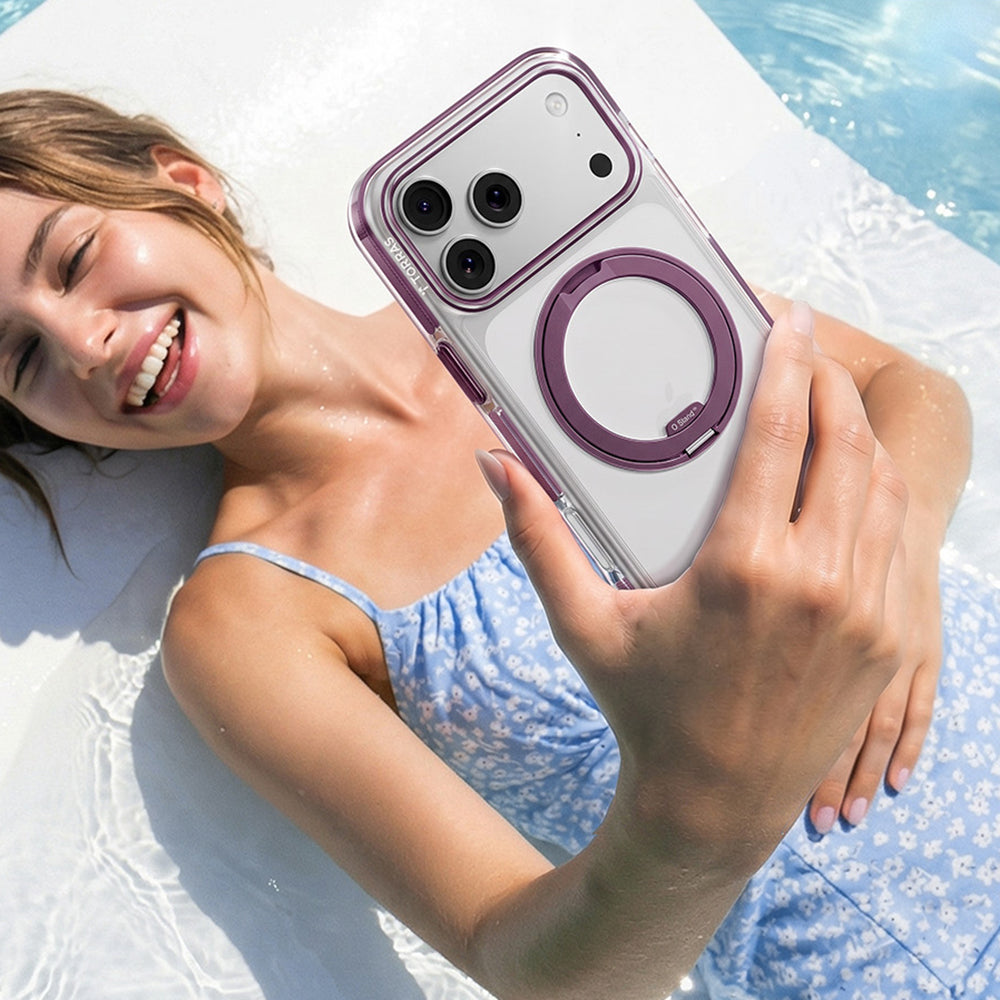Capa MagSafe para Apple iPhone 18 Pro / 17 Pro, Torras, Ostand O3 Light, Roxo