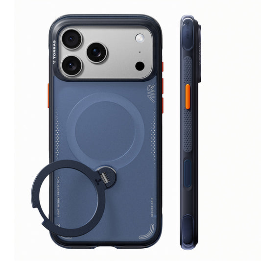 Capa MagSafe para Apple iPhone 18 Pro / 17 Pro, Torras, Ostand Q3 Air, Azul Escuro
