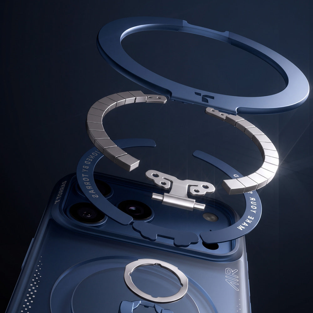 MagSafe Case for Apple iPhone 18 Pro / 17 Pro, Torras, Ostand Q3 Air, Dark Blue