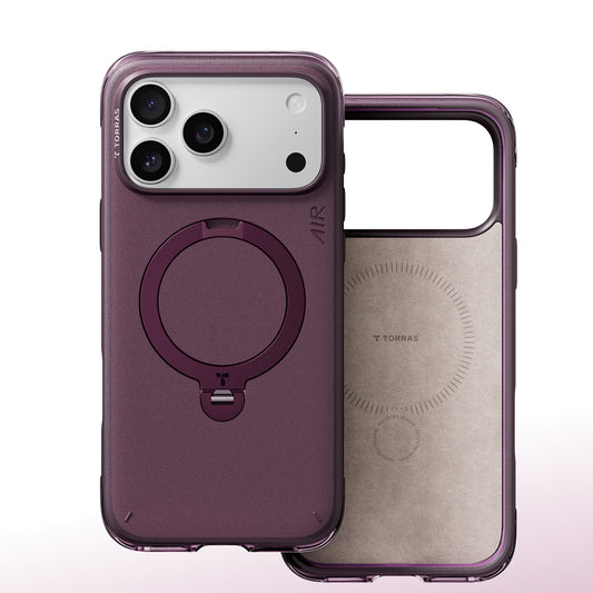 Capa MagSafe para Apple iPhone 18 Pro / 17 Pro, Torras, Ostand Q3 Air Essential, Roxo
