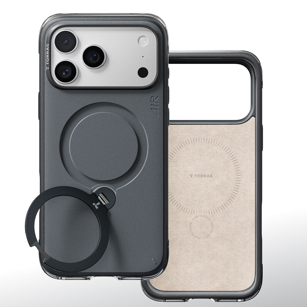 Capa MagSafe para Apple iPhone 18 Pro / 17 Pro, Torras, Ostand Q3 Air Essential, Preta