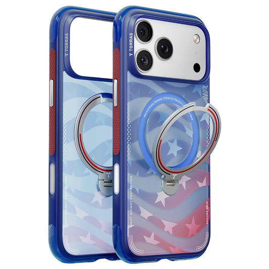 Capa MagSafe para Apple iPhone 18 Pro / 17 Pro, Torras, Ostand Q3 Air Football, Azul