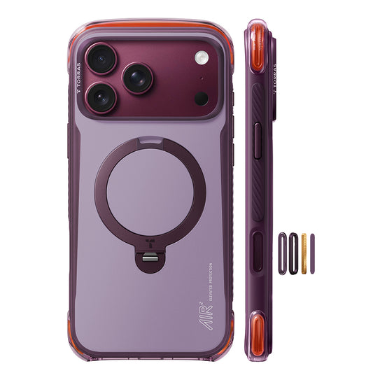 Capa MagSafe para Apple iPhone 18 Pro / 17 Pro, Torras, Ostand Q3 Air Pro, Roxa