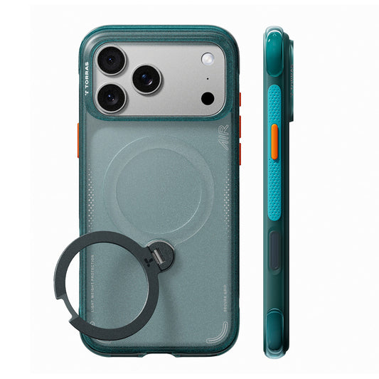 Capa MagSafe para Apple iPhone 18 Pro / 17 Pro, Torras, Ostand Q3 Air, Verde