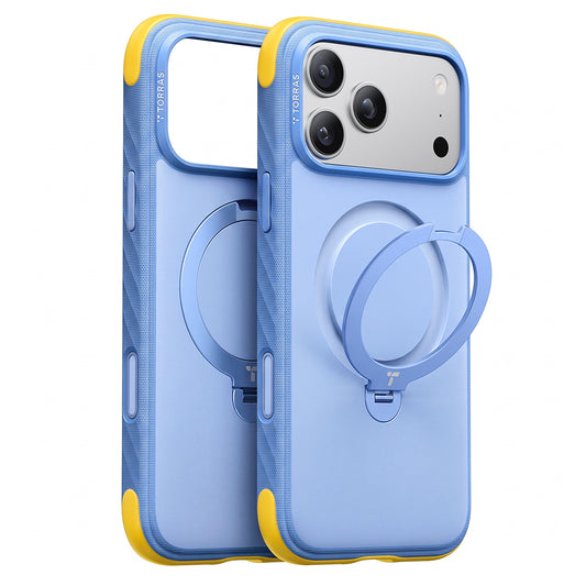 Capa MagSafe para Apple iPhone 18 Pro / 17 Pro, Torras, Ostand Q3 Rugged, Azul