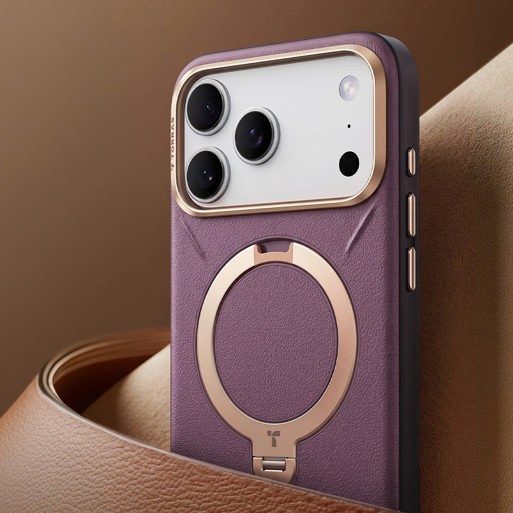 Capa MagSafe para Apple iPhone 18 Pro / 17 Pro, Torras, QPRO Leather, Preta