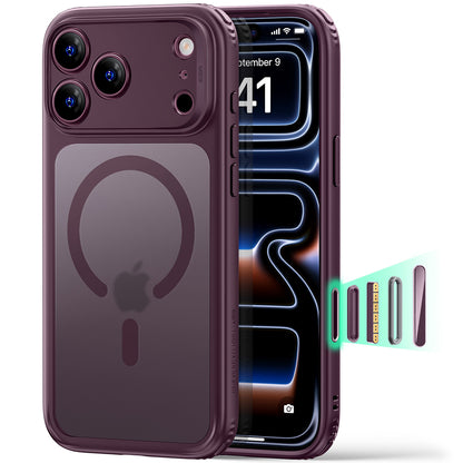 Capa MagSafe para Apple iPhone 18 Pro, ESR, Classic Hybrid, Vinho Escuro Satinado