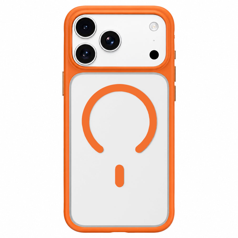 Capa MagSafe para Apple iPhone 18 Pro Max / 17 Pro Max, Blueo, Skin Friendly Anti-Drop, Laranja Acetinada