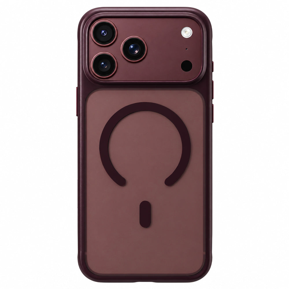 Capa MagSafe para Apple iPhone 18 Pro Max / 17 Pro Max, Blueo, suave para a pele e antiqueda, cor de vinho acetinada