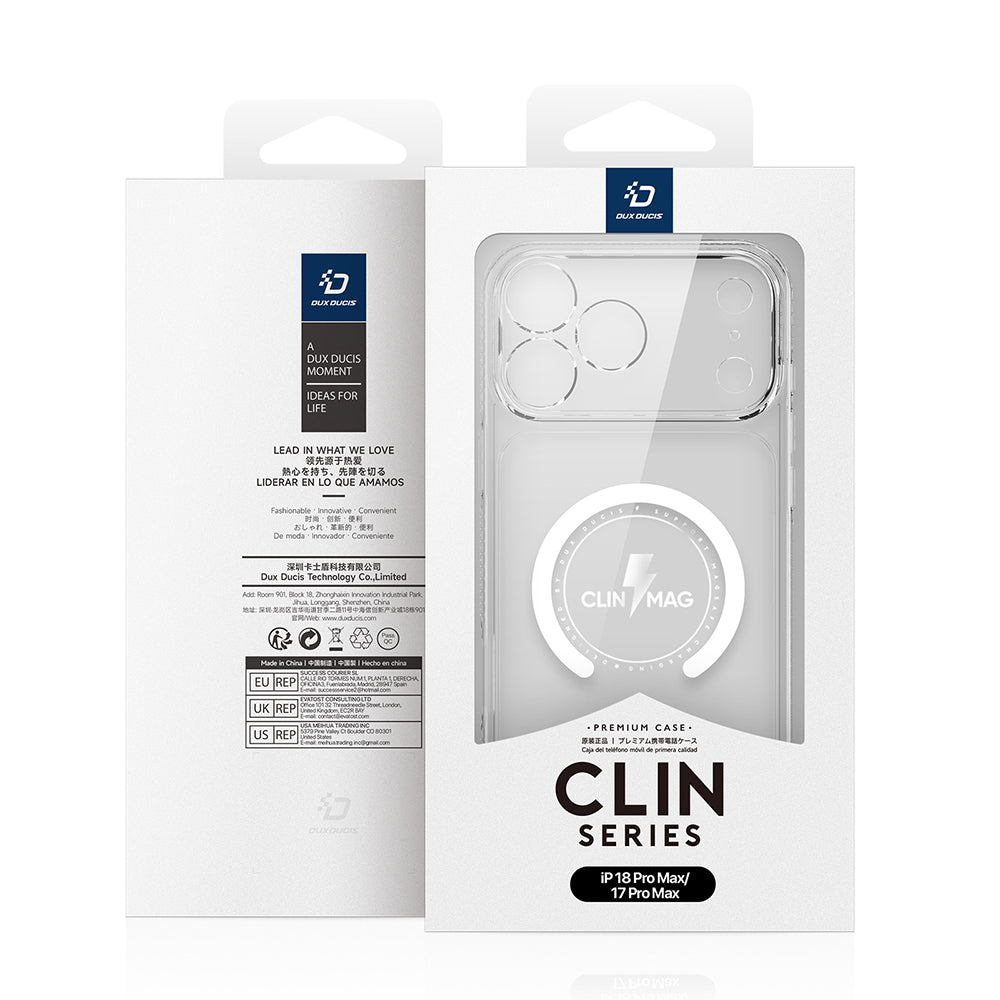 Capa MagSafe para Apple iPhone 18 Pro Max / 17 Pro Max, DUX DUCIS, Clin, Transparente