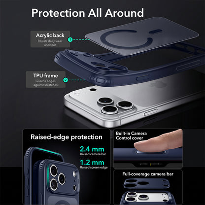 Capa MagSafe para Apple iPhone 18 Pro Max / 17 Pro Max, ESR, Classic Hybrid, Azul Satinado