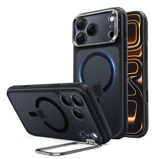 Capa MagSafe para Apple iPhone 18 Pro Max / 17 Pro Max, ESR, Classic Hybrid Kickstand, Preto Satinado