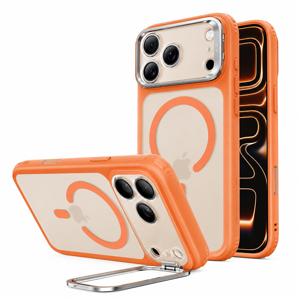 Capa MagSafe para Apple iPhone 18 Pro Max / 17 Pro Max, ESR, Classic Hybrid Kickstand, Laranja Satinada