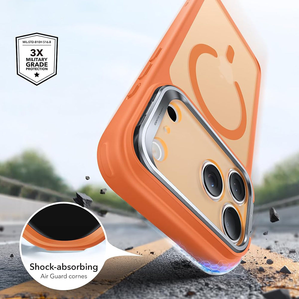 Capa MagSafe para Apple iPhone 18 Pro Max / 17 Pro Max, ESR, Classic Hybrid Kickstand, Laranja Satinada