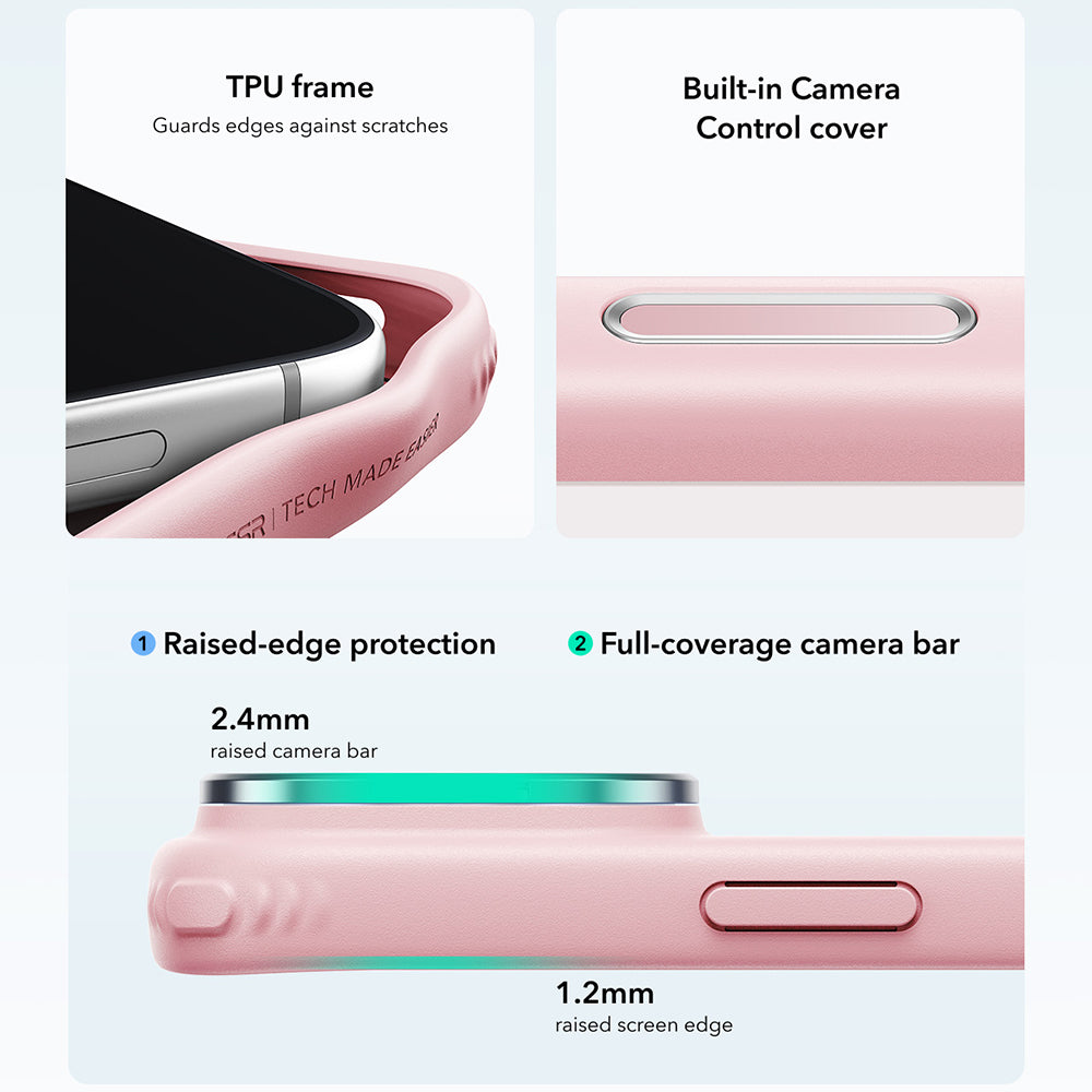 Capa MagSafe para Apple iPhone 18 Pro Max / 17 Pro Max, ESR, Classic Hybrid Kickstand, Rosa Satinada