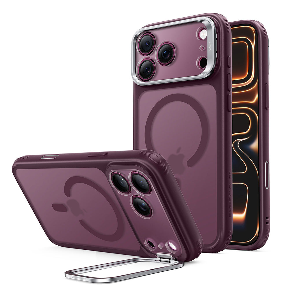 Capa MagSafe para Apple iPhone 18 Pro Max / 17 Pro Max, ESR, Classic Hybrid Kickstand, Vinho Escuro Satinado