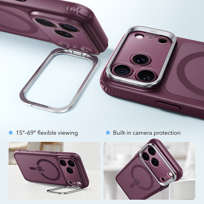 Capa MagSafe para Apple iPhone 18 Pro Max / 17 Pro Max, ESR, Classic Hybrid Kickstand, Vinho Escuro Satinado
