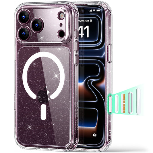 Capa MagSafe para Apple iPhone 18 Pro Max / 17 Pro Max, ESR, Classic Hybrid Shimmer, Transparente