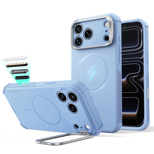 Capa MagSafe para Apple iPhone 18 Pro Max / 17 Pro Max, ESR, Cyber Armor Kickstand, Azul