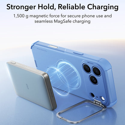 Capa MagSafe para Apple iPhone 18 Pro Max / 17 Pro Max, ESR, Cyber Armor Kickstand, Azul