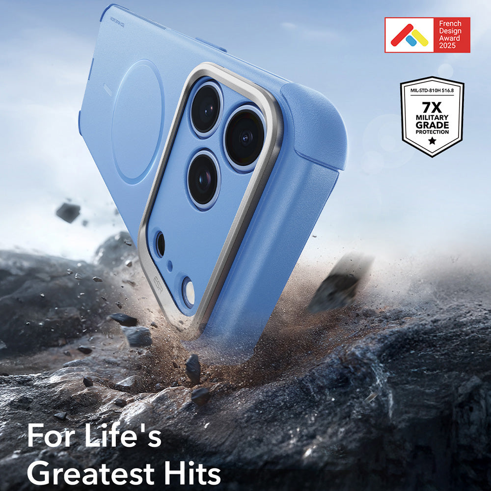 Capa MagSafe para Apple iPhone 18 Pro Max / 17 Pro Max, ESR, Cyber Armor Kickstand, Azul
