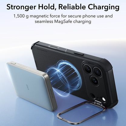Capa MagSafe para Apple iPhone 18 Pro Max / 17 Pro Max, ESR, Cyber Armor Kickstand, Preta