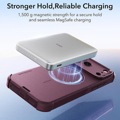 Capa MagSafe para Apple iPhone 18 Pro Max / 17 Pro Max, ESR, Cyber, Vinho Escuro Satinado