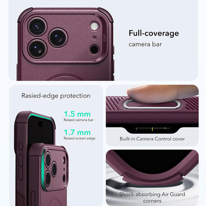 Capa MagSafe para Apple iPhone 18 Pro Max / 17 Pro Max, ESR, Cyber, Vinho Escuro Satinado