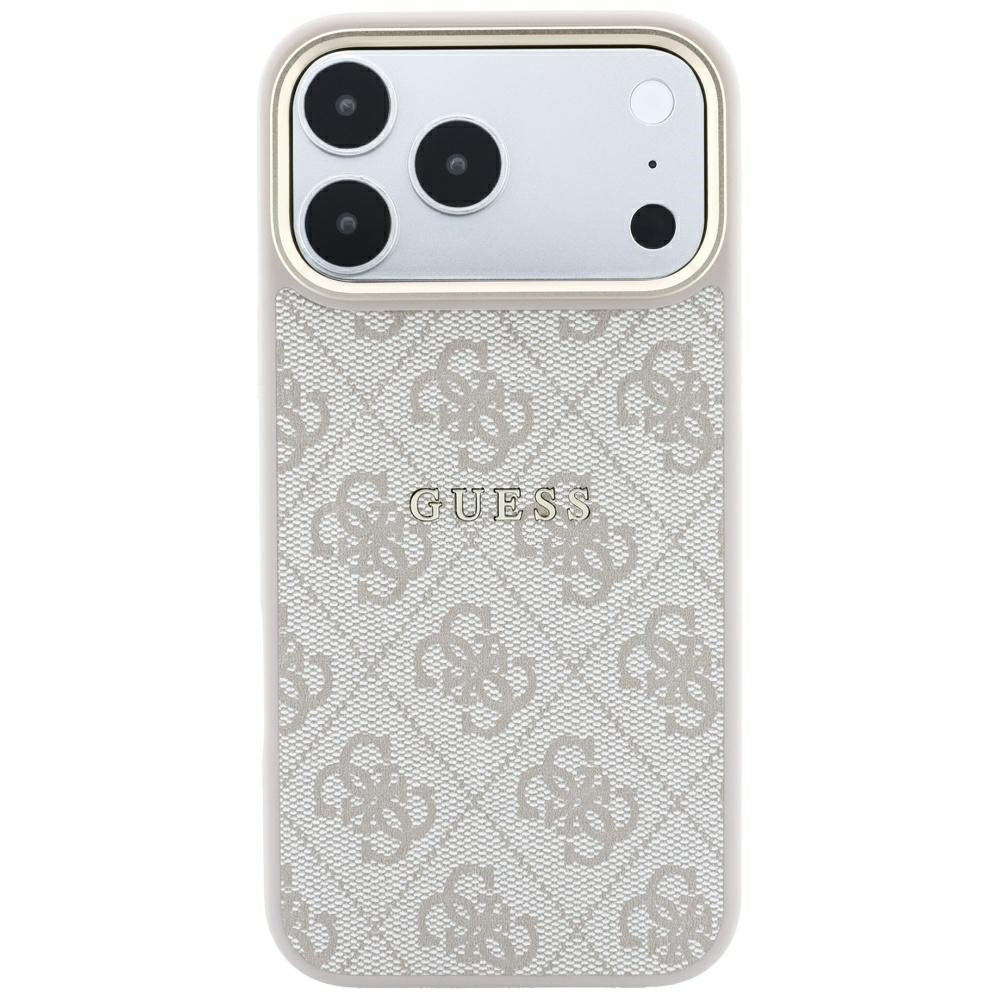 Capa MagSafe para Apple iPhone 18 Pro Max / 17 Pro Max, Guess, 4G Embossed Classic, Rosa