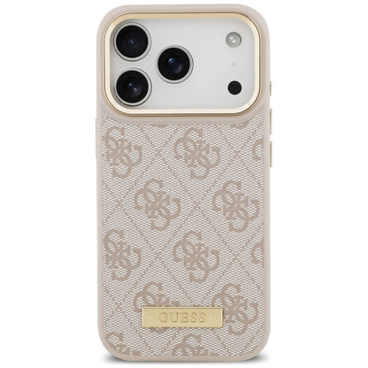 Capa MagSafe para Apple iPhone 18 Pro Max / 17 Pro Max, Guess, 4G Logo Plate, Rosa