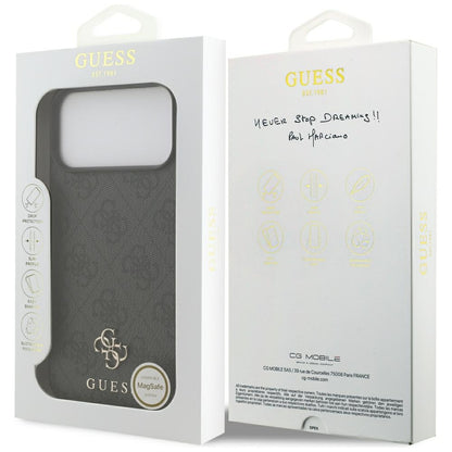 Capa MagSafe para Apple iPhone 18 Pro Max / 17 Pro Max, Guess, 4G Small and Classic, Preta