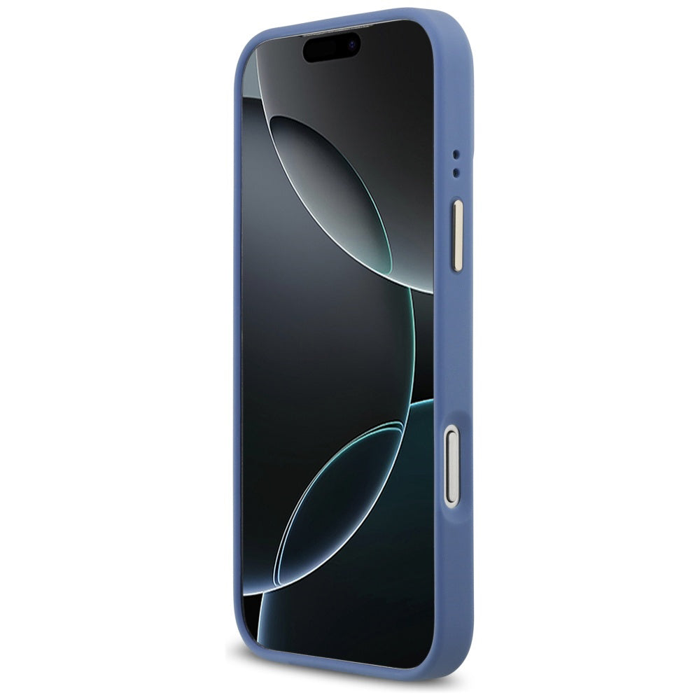 MagSafe Case for Apple iPhone 18 Pro Max / 17 Pro Max, Guess, 4G Strass Logo, Blue