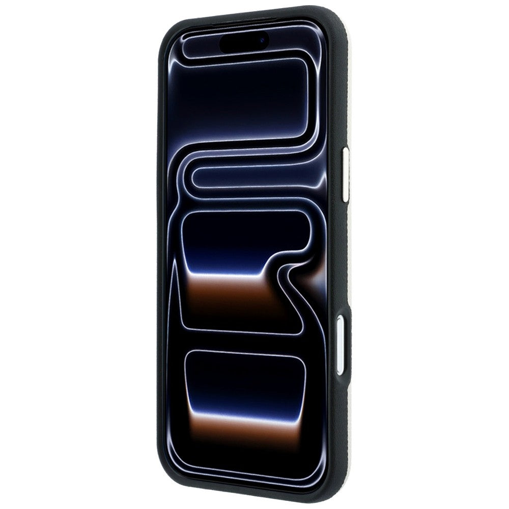 Capa MagSafe para Apple iPhone 18 Pro Max / 17 Pro Max, Guess, Logo Redondo com Strass Granulado, Bege