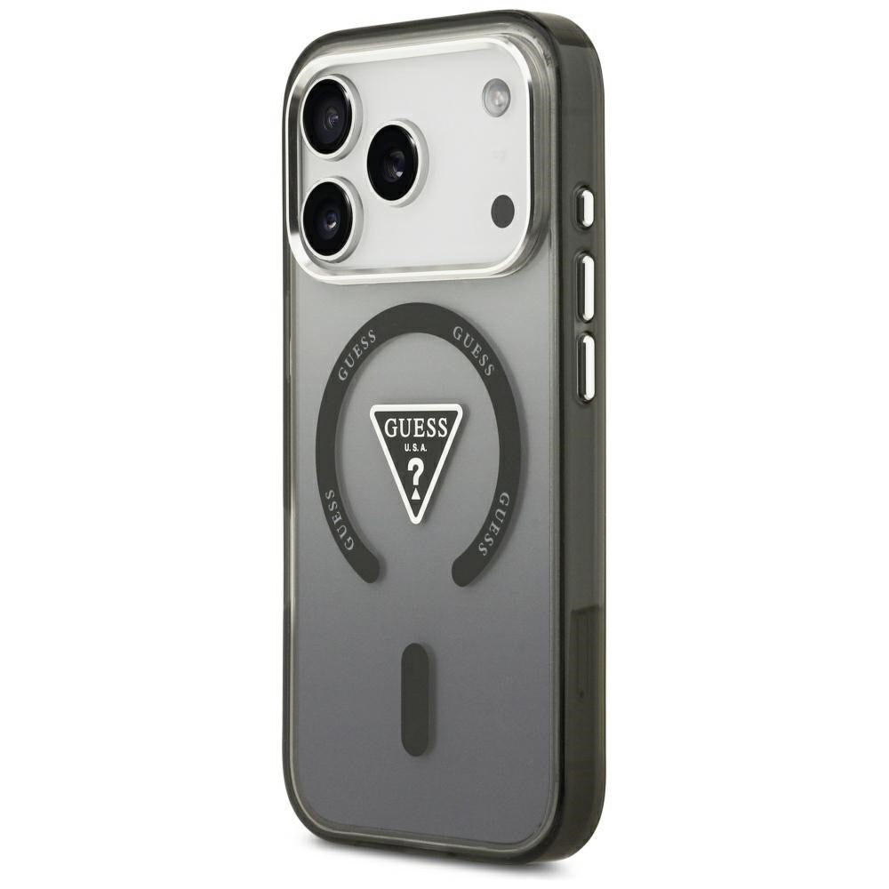 Capa MagSafe para Apple iPhone 18 Pro Max / 17 Pro Max, Guess, IML Gradient Triangle Logo, Preta