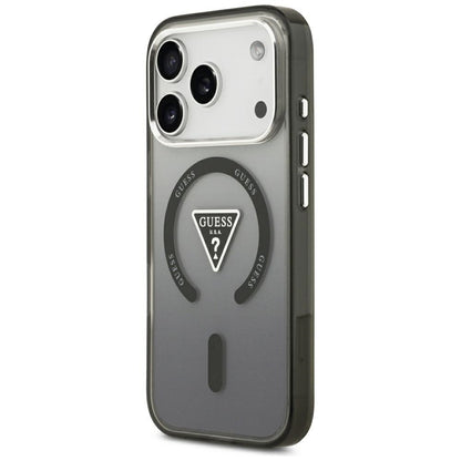 Capa MagSafe para Apple iPhone 18 Pro Max / 17 Pro Max, Guess, IML Gradient Triangle Logo, Preta