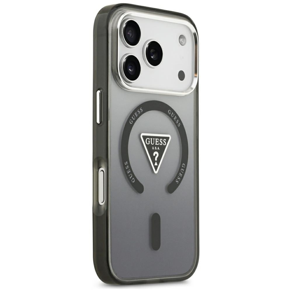 Capa MagSafe para Apple iPhone 18 Pro Max / 17 Pro Max, Guess, IML Gradient Triangle Logo, Preta