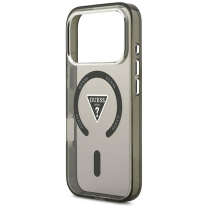 Capa MagSafe para Apple iPhone 18 Pro Max / 17 Pro Max, Guess, IML Gradient Triangle Logo, Preta