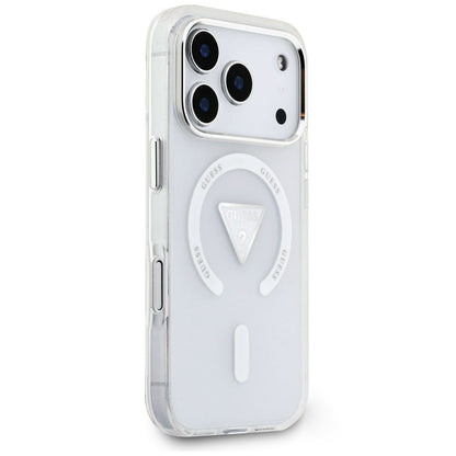 MagSafe Case for Apple iPhone 18 Pro Max / 17 Pro Max, Guess, IML Gradient Triangle Logo, Transparent