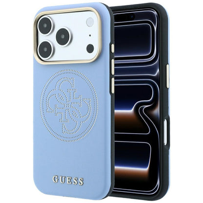 Capa MagSafe para Apple iPhone 18 Pro Max / 17 Pro Max, Guess, Perfurada 4G, Azul