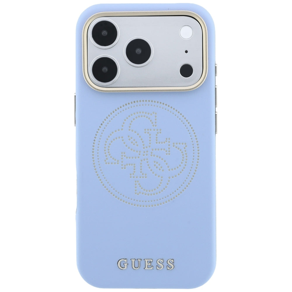 Capa MagSafe para Apple iPhone 18 Pro Max / 17 Pro Max, Guess, Perfurada 4G, Azul
