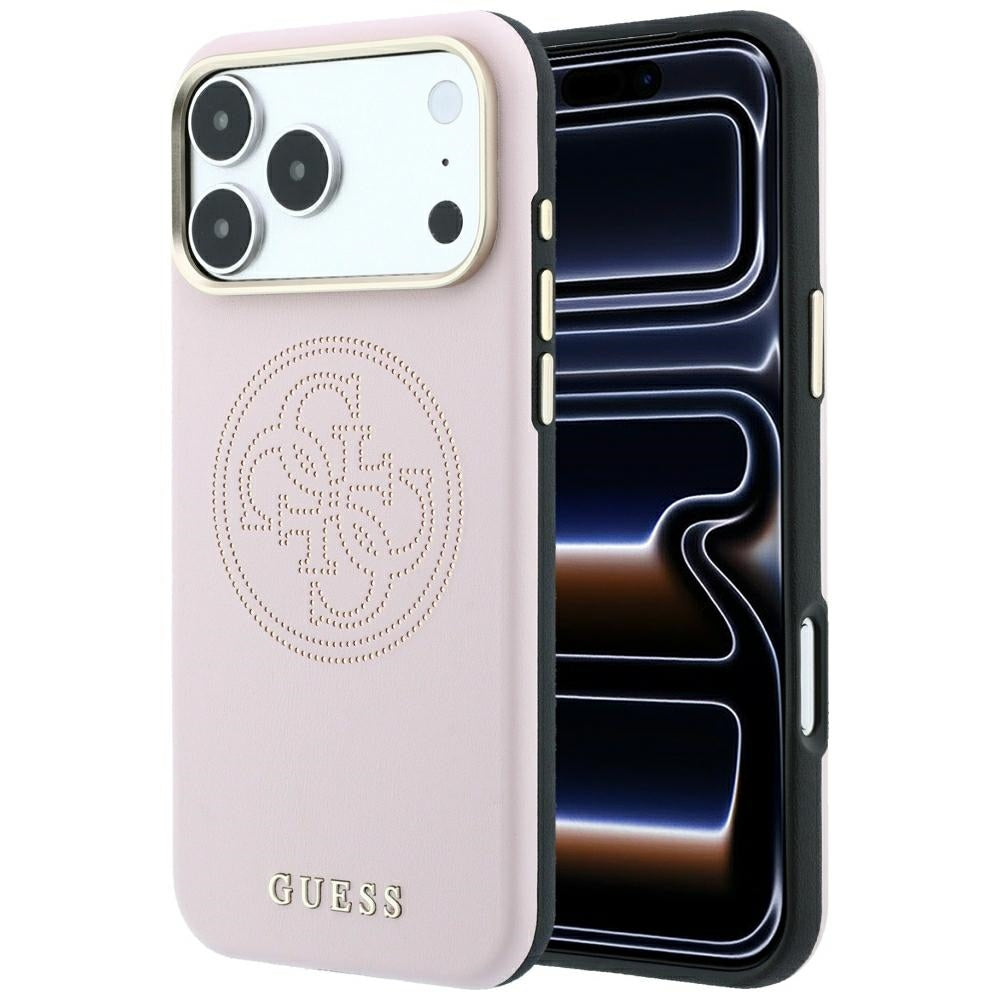 Capa MagSafe para Apple iPhone 18 Pro Max / 17 Pro Max, Guess, Perfurada 4G, Rosa