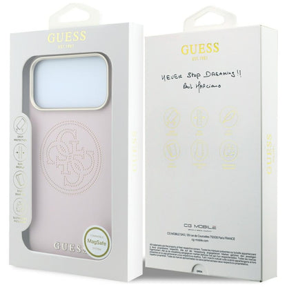 Capa MagSafe para Apple iPhone 18 Pro Max / 17 Pro Max, Guess, Perfurada 4G, Rosa