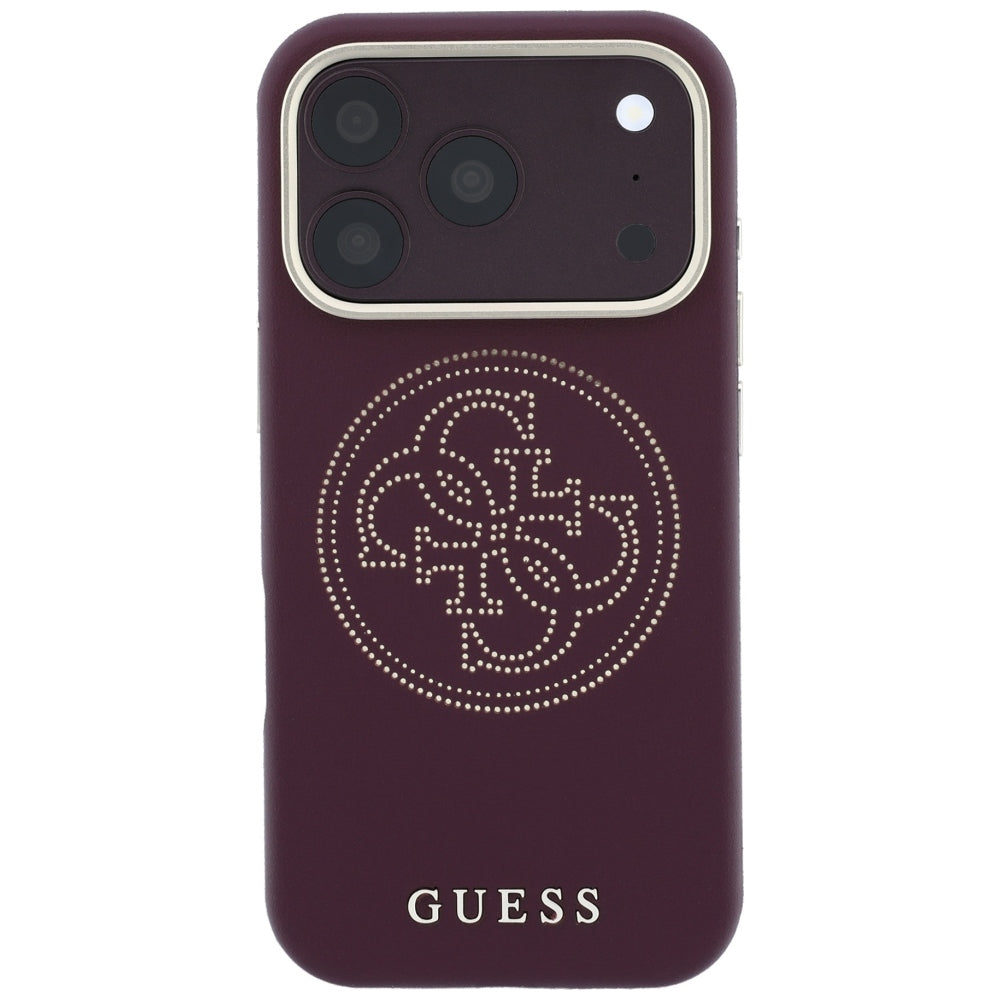 Capa MagSafe para Apple iPhone 18 Pro Max / 17 Pro Max, Guess, Perfurada 4G, Vinho