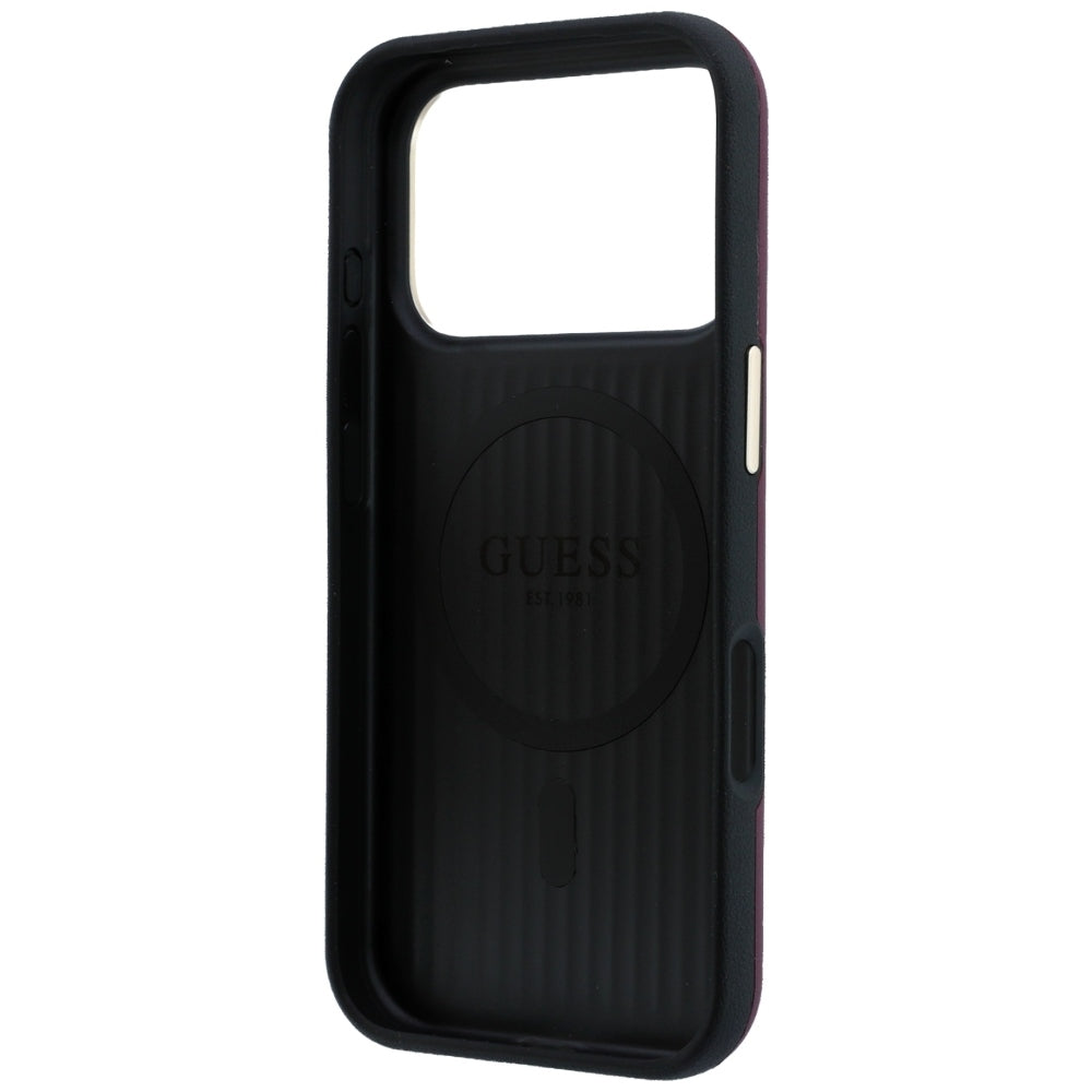 Capa MagSafe para Apple iPhone 18 Pro Max / 17 Pro Max, Guess, Perfurada 4G, Vinho