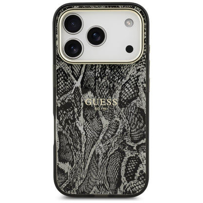 MagSafe Case for Apple iPhone 18 Pro Max / 17 Pro Max, Guess, Python Pattern, Black