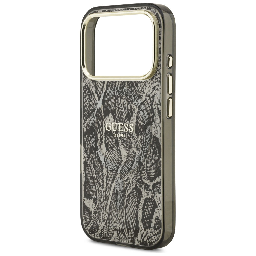 MagSafe Case for Apple iPhone 18 Pro Max / 17 Pro Max, Guess, Python Pattern, Black