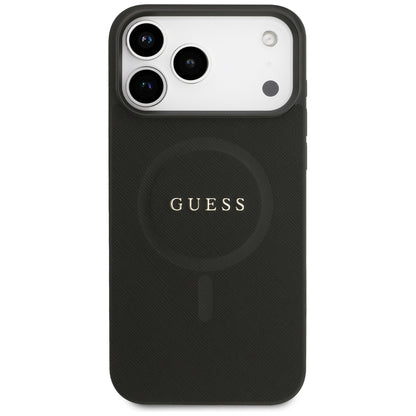 Capa MagSafe para Apple iPhone 18 Pro Max / 17 Pro Max, Guess, Saffiano, Preta