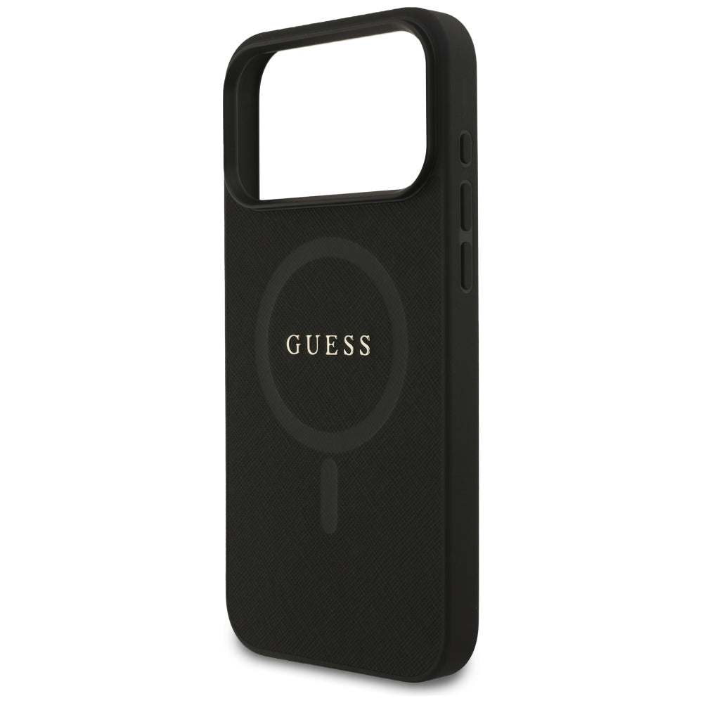 Capa MagSafe para Apple iPhone 18 Pro Max / 17 Pro Max, Guess, Saffiano, Preta