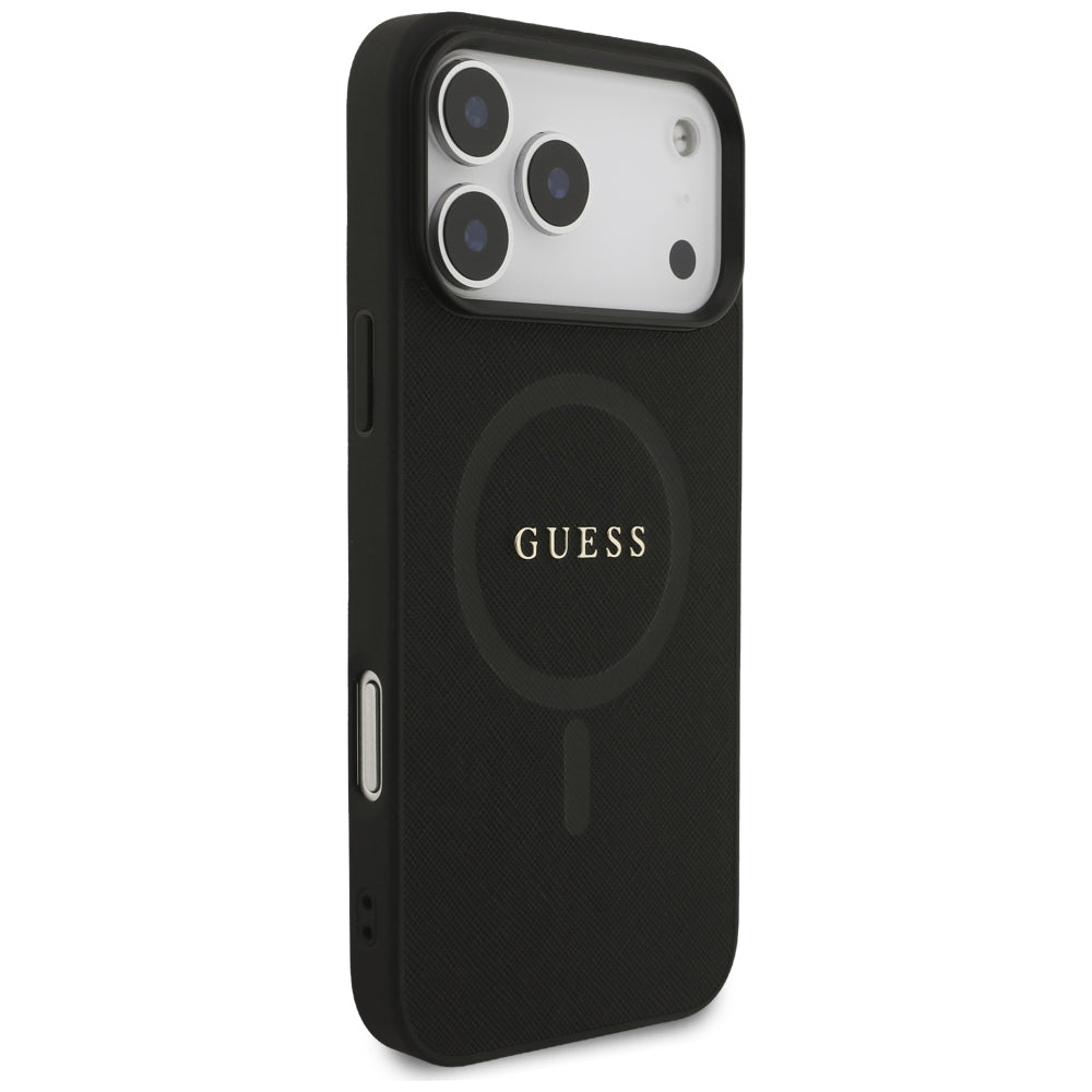 Capa MagSafe para Apple iPhone 18 Pro Max / 17 Pro Max, Guess, Saffiano, Preta