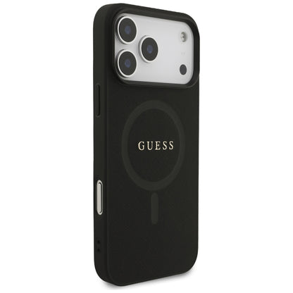 Capa MagSafe para Apple iPhone 18 Pro Max / 17 Pro Max, Guess, Saffiano, Preta